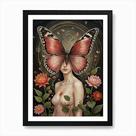 Butterfly Girl 1 Art Print