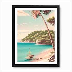 Great Keppel Island Australia Vintage Sketch Tropical Destination Art Print