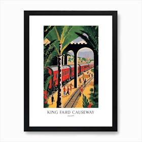 El Ferdan Railway Bridge Egypt Colourful 4 Travel Poster Art Print