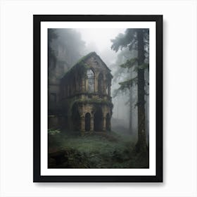 Abandoned House In The Forest Art Print