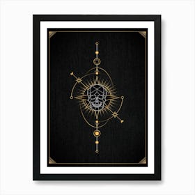 Skull And Crossbones — 🃏 Tarot Card deck, Tarot geometric Art Print