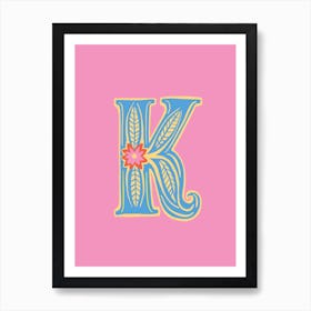 Letter K Typographic Art Print