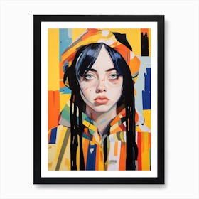 Billie Eilish Matisse Portrait 4 Art Print