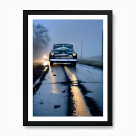 Old Car On The Road 3 Art Print