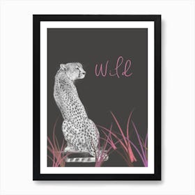 Pink Wild Cheetah Art Print