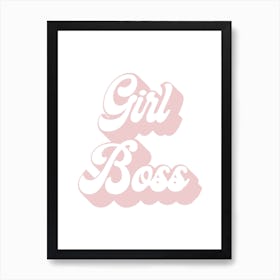 Girl Boss Retro Font Art Print