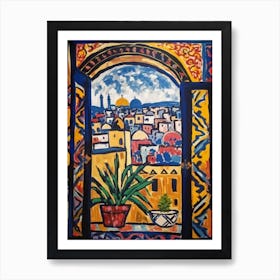 Window Moscow Russia In The Style Of Matisse 2 Art Print