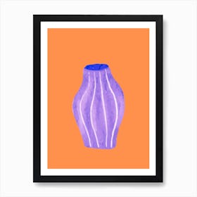 Purple Watercolour Vase Art Print