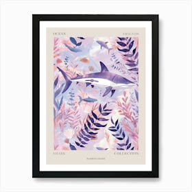 Purple Bamboo Shark Illustration 2 Poster Art Print