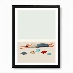 Laying On The Floor Art Print