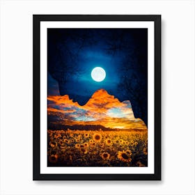 Night And Day Duality Art Print