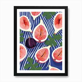 Figs Fruit Summer Illustration 3 Art Print