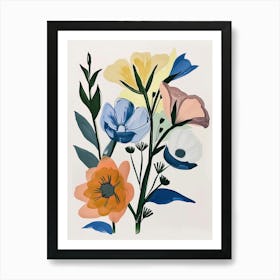 Painted Florals Lisianthus 2 Art Print