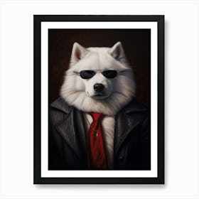 Gangster Dog Samoyed 3 Art Print