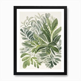 Green Botanica 2 Art Print