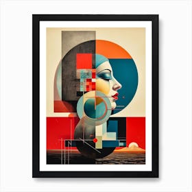 Abstract Illustration Of A Woman And The Cosmos 16 Art Print