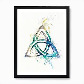 Triquetra Symbol Minimal Watercolour Art Print