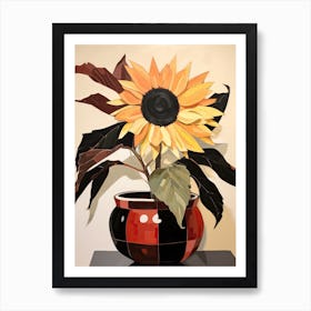 Bouquet Of Sunflower Flowers, Autumn Fall Florals Painting 1 Art Print