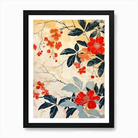 Great Japan  Hokusai Botanical Japanese 3 Art Print