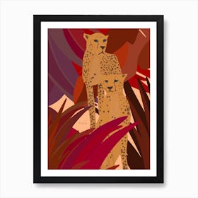 Cheetahs In The Jungle Art Print