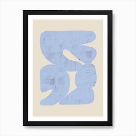 Bold Shapes 2 Blue Art Print