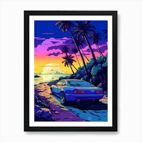 Toyota Celica Ghibli Style Art Print