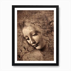 La Scapigliata, Leonardo Da Vinci Art Print
