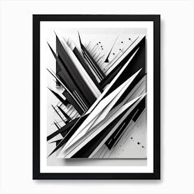 Black and White Abstract Art Art Print