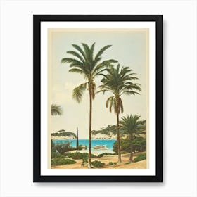 Voutoumi Beach Antipaxos Greece Vintage Art Print