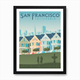 San Francisco Painted Ladies Art Print