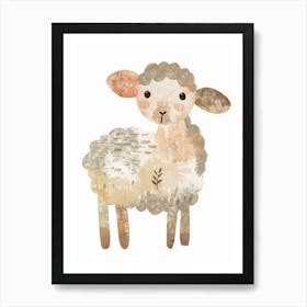 Charming Nursery Kids Animals Lamb 1 Art Print