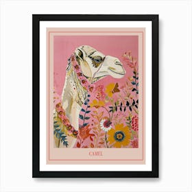 Floral Animal Painting Camel 2 Poster Art Print