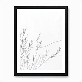 Line Drawing Of A Leaf 12 Art Print