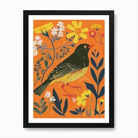 Spring Birds Blackbird 3 Art Print