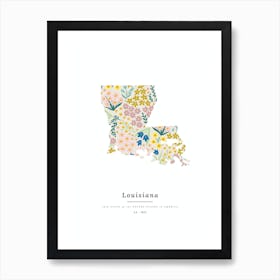 Louisiana | Wildflower Mix Art Print