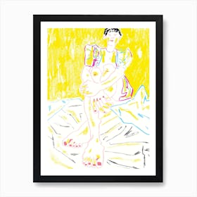 The Girl In The Yellow Dress Art Print