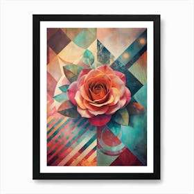 Abstract Rose Art Print