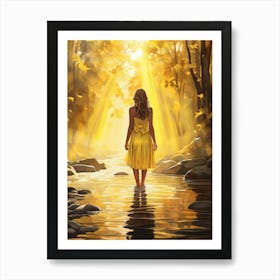 Girl In Yellow Art Print