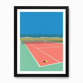 Tennis Court In The Desert Art Print
