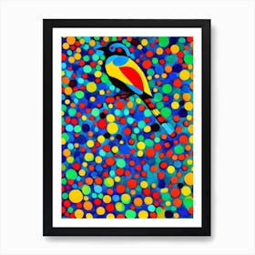 Mockingbird Yayoi Kusama Style Illustration Bird Art Print