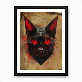 Cat With Red Eyes 1 Art Print