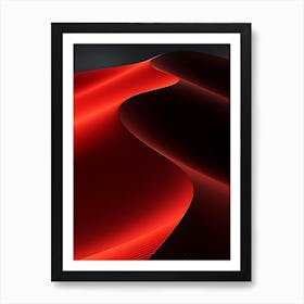 Abstract Red Sand Art Print