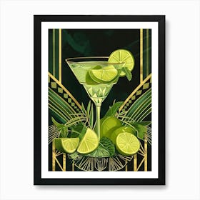 Art Deco Caipirinha 3 Art Print