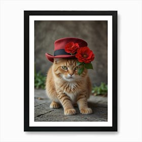 Cat In Hat 8 Art Print