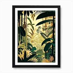 Jungle Adventure 1 Rousseau Inspired Art Print