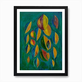 Wall Art, Leaves, Vibrant Expressions, Green Color Art Print