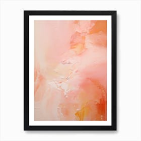 Pink And Orange, Abstract Raw Painting 2 Art Print