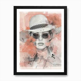 Hat And Sunglasses Art Print