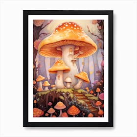 Storybook Mushrooms 6 Art Print