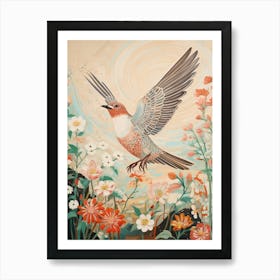 Swallow 2 Detailed Bird Painting Art Print